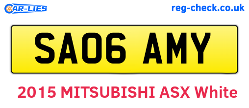 SA06AMY are the vehicle registration plates.