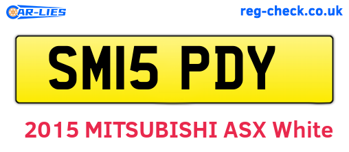 SM15PDY are the vehicle registration plates.