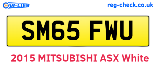 SM65FWU are the vehicle registration plates.