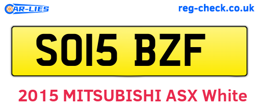 SO15BZF are the vehicle registration plates.
