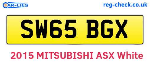 SW65BGX are the vehicle registration plates.