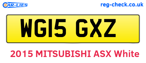 WG15GXZ are the vehicle registration plates.