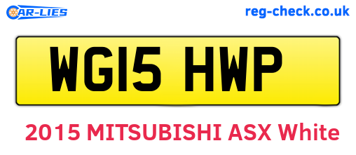 WG15HWP are the vehicle registration plates.