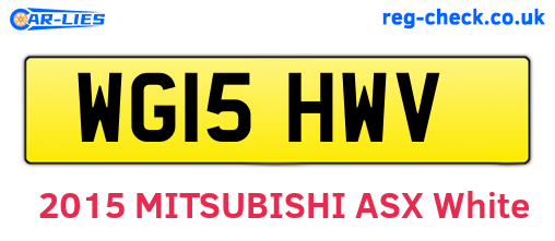 WG15HWV are the vehicle registration plates.