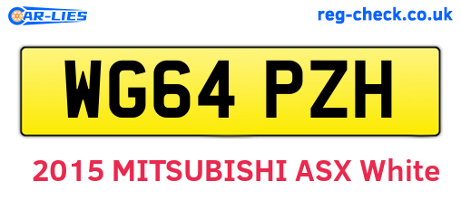 WG64PZH are the vehicle registration plates.