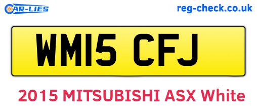 WM15CFJ are the vehicle registration plates.