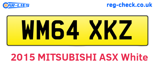 WM64XKZ are the vehicle registration plates.