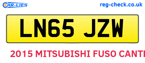LN65JZW are the vehicle registration plates.