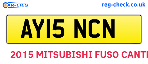 AY15NCN are the vehicle registration plates.