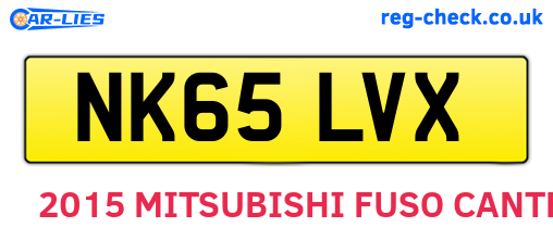 NK65LVX are the vehicle registration plates.
