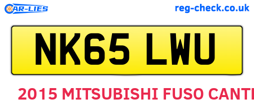 NK65LWU are the vehicle registration plates.