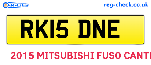 RK15DNE are the vehicle registration plates.
