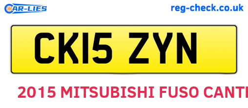CK15ZYN are the vehicle registration plates.