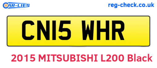 CN15WHR are the vehicle registration plates.