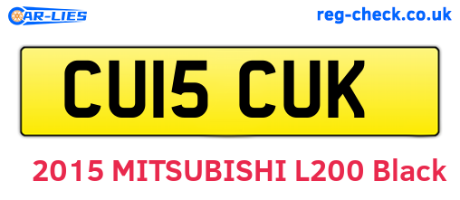 CU15CUK are the vehicle registration plates.
