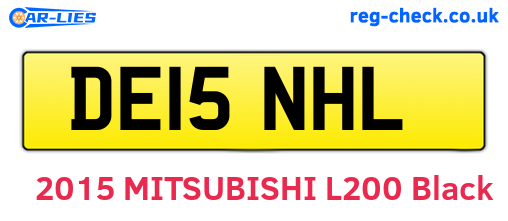 DE15NHL are the vehicle registration plates.