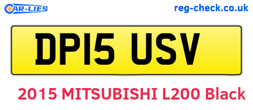 DP15USV are the vehicle registration plates.