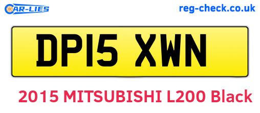 DP15XWN are the vehicle registration plates.