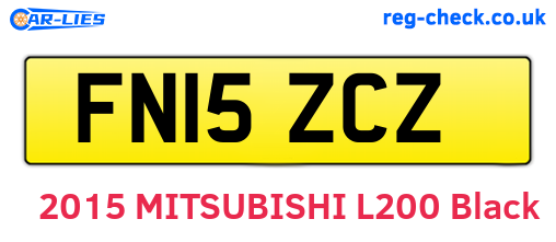 FN15ZCZ are the vehicle registration plates.