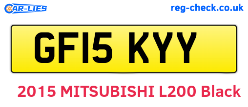 GF15KYY are the vehicle registration plates.