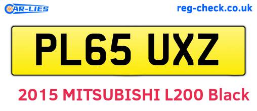 PL65UXZ are the vehicle registration plates.