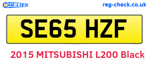 SE65HZF are the vehicle registration plates.