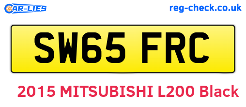 SW65FRC are the vehicle registration plates.
