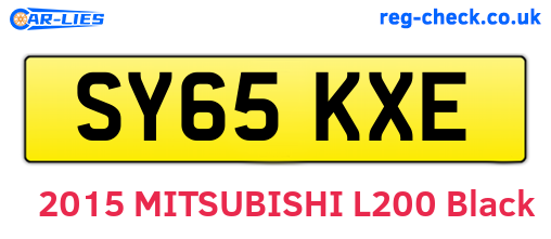SY65KXE are the vehicle registration plates.