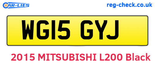 WG15GYJ are the vehicle registration plates.