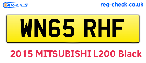 WN65RHF are the vehicle registration plates.