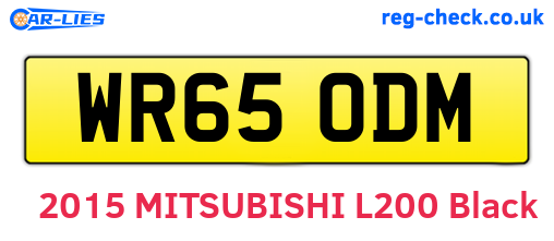 WR65ODM are the vehicle registration plates.