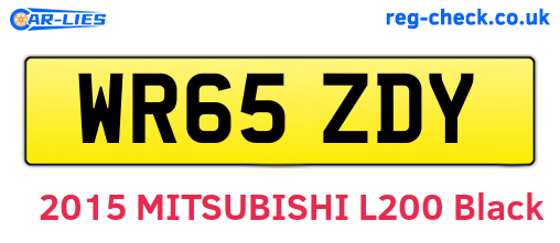 WR65ZDY are the vehicle registration plates.