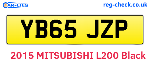 YB65JZP are the vehicle registration plates.