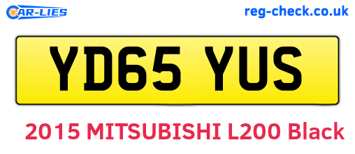 YD65YUS are the vehicle registration plates.