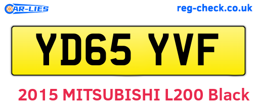 YD65YVF are the vehicle registration plates.