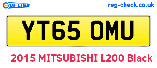 YT65OMU are the vehicle registration plates.