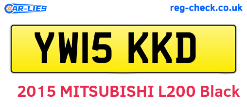 YW15KKD are the vehicle registration plates.
