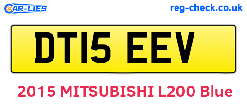 DT15EEV are the vehicle registration plates.