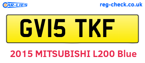 GV15TKF are the vehicle registration plates.