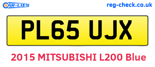 PL65UJX are the vehicle registration plates.