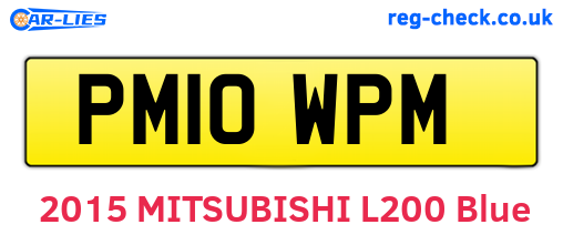PM10WPM are the vehicle registration plates.