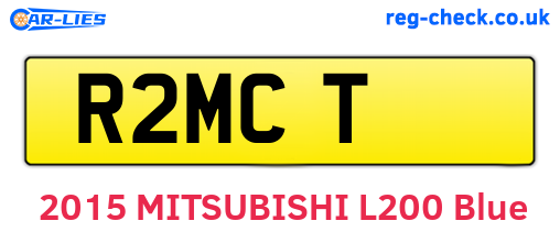 R2MCT are the vehicle registration plates.