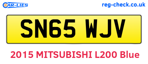 SN65WJV are the vehicle registration plates.