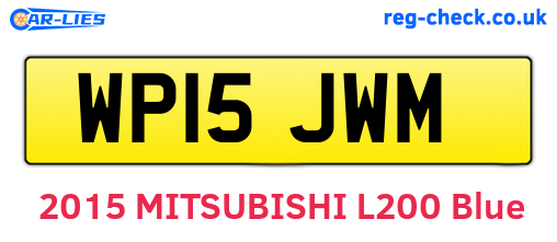 WP15JWM are the vehicle registration plates.