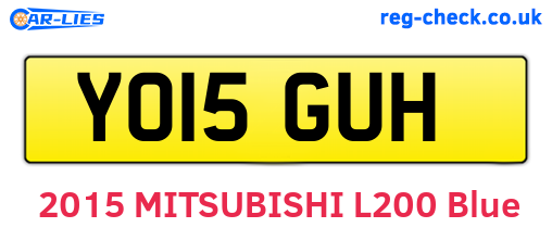 YO15GUH are the vehicle registration plates.