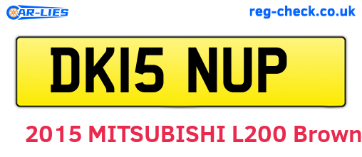 DK15NUP are the vehicle registration plates.