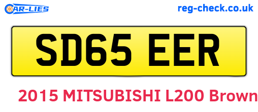 SD65EER are the vehicle registration plates.