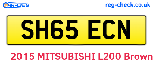 SH65ECN are the vehicle registration plates.