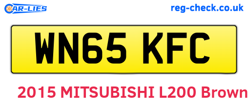 WN65KFC are the vehicle registration plates.