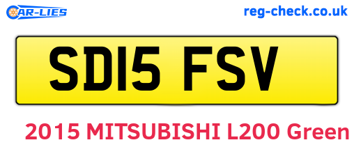 SD15FSV are the vehicle registration plates.